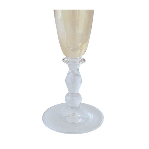 Mikasa Kensington Fluted Champagne Glasses 9" amber romantic party celebration - Picture 3 of 5